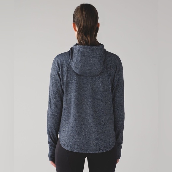 Lululemon Pick Up The Pace Long Sleeve Running Luon Spray Jacquard Blue Black - Picture 1 of 16